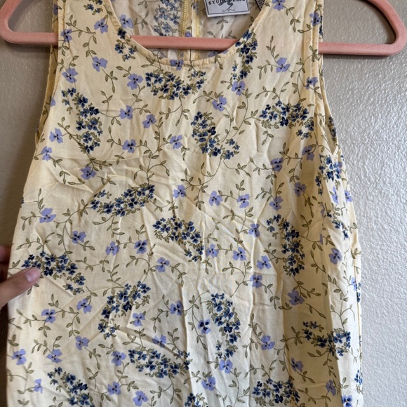 VINTAGE Floral Sleeveless Maxi Dress - Picture 2 of 8